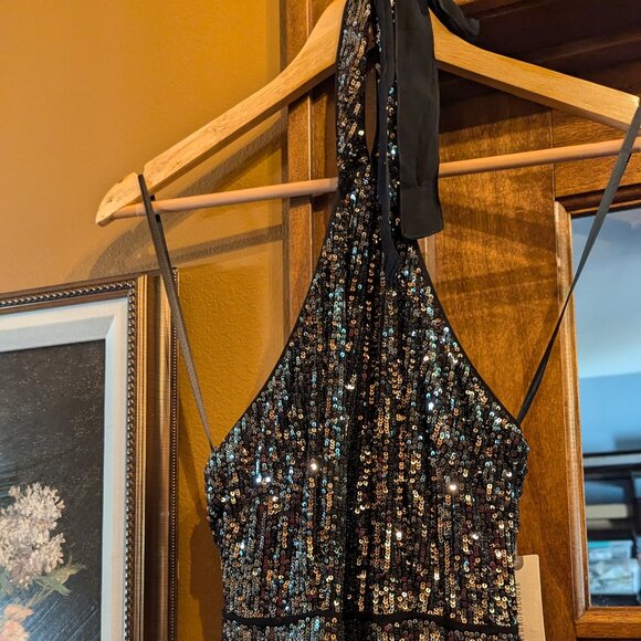 Anthropologie Maeve Sequin Halter Jumpsuit - Picture 5 of 10